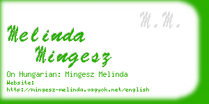 melinda mingesz business card